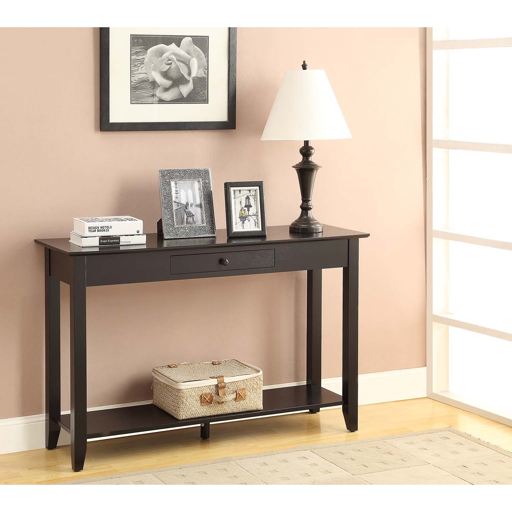 Single drawer console clearance table