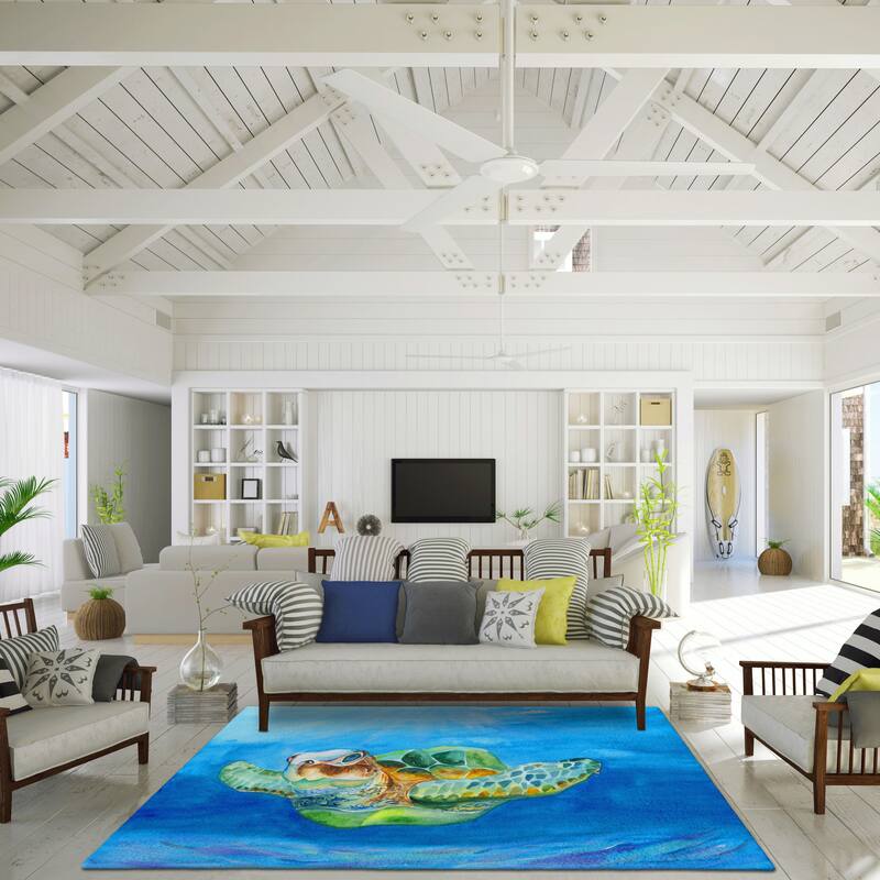 Indoor/Outdoor Harpswell Turtle Washable Rug - 5' x 7'6"