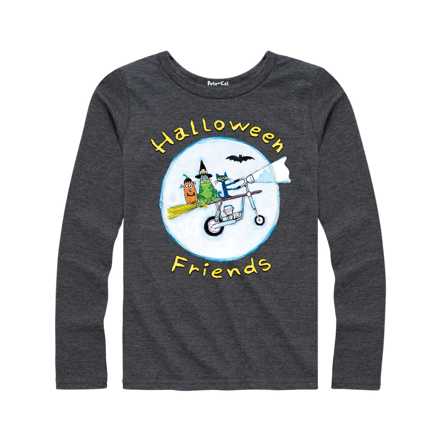 Shop Pete The Cat Halloween Friends Youth Girl Long Sleeve Tee