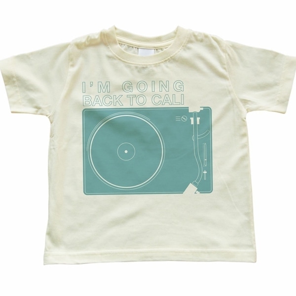 Toddler Clothing Retro Record Player I'm Going Back To Cali Light Yellow Toddler T-Shirt. Opens flyout.