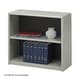 preview thumbnail 2 of 0, Small Bookshelf, Steel 2-Shelf Value Bookcase Bookshelf Grey