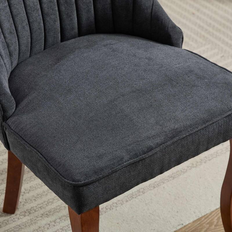 Dining Chairs Set of 2, Upholstered Accent Chair for Dining Room with Solid Wood Legs