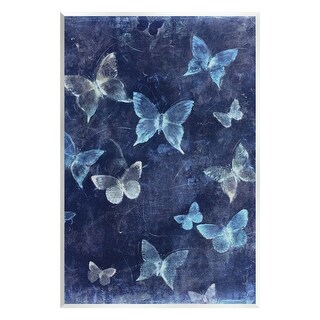 Stupell Blue Abstract Butterflies Wall Plaque Art by Tim O'Toole - Bed ...