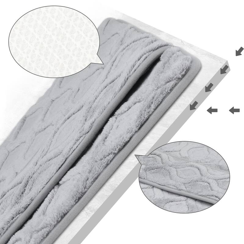 Quick Dry Bath Mat, Non Slip Absorbent Rug for Shower Floor, Bathroom Decor