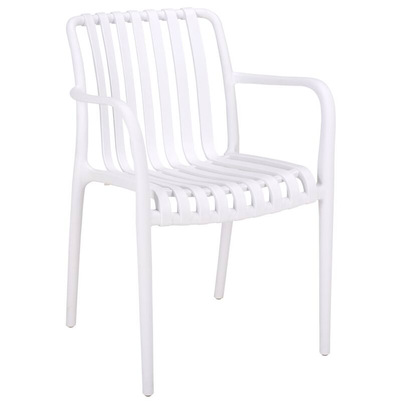 SAFAVIEH Outdoor Living Holly Stacking Dining Armchair (Set of 2) - 22"W x 22"D x 32"H