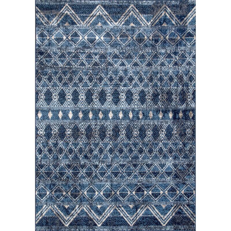 Nuloom Transitional Saha Tribal Geo Striped Area Rug