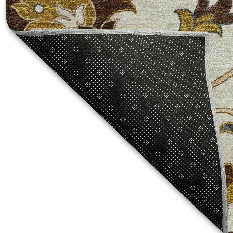 Machine Washable Indoor/ Outdoor Traditional Luna Chantille Rug