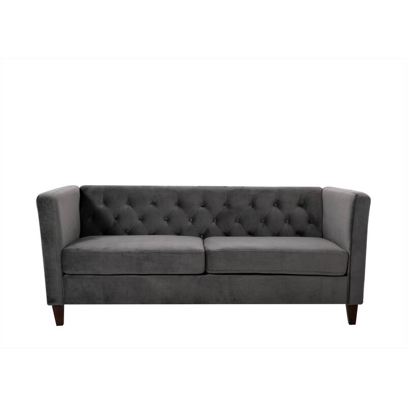 Lisette 73.3'' Velvet Square Arm Sofa