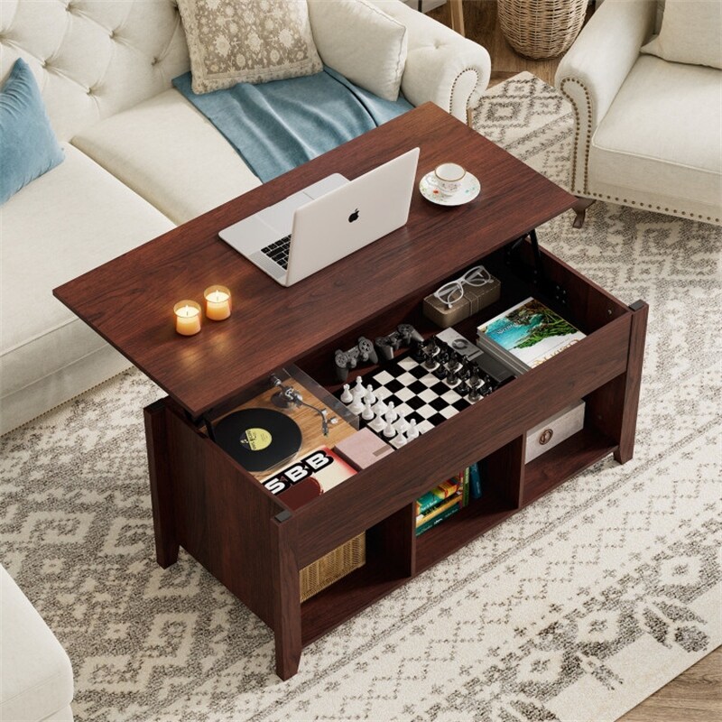 Wood Lift Top Coffee Table with Storage Lower Shelf Bed Bath Beyond 38004742