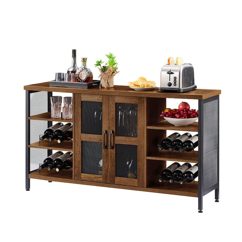 Industrial Wine Bar Liquor Storage Credenza, Sideboard with