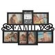 preview thumbnail 6 of 5, Family Collage Picture Frame with 7 Openings for Three 4x6 and Four 5x7 Photos (Black)