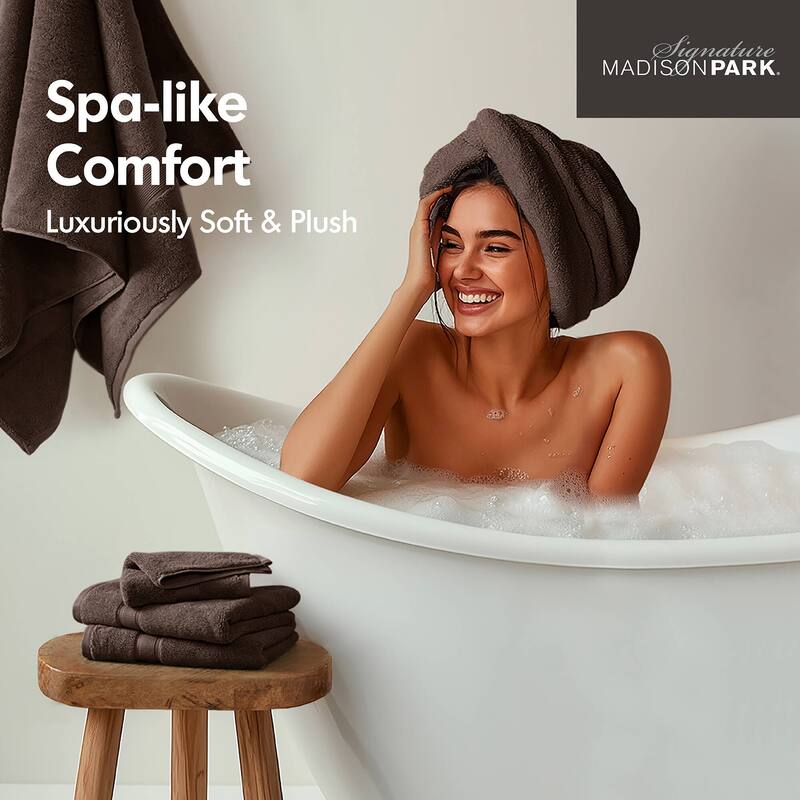Madison Park Signature 800GSM Ultra-Soft 100% Cotton Absorbent Towel Set