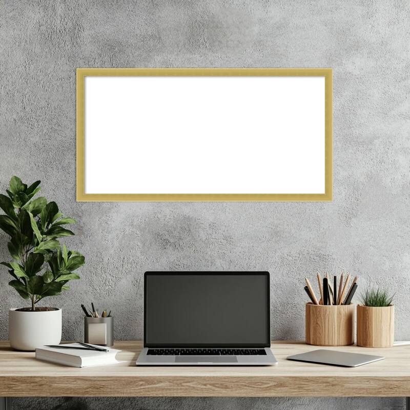 Amanti Art Svelte Clay Grey Framed Dry Erase Magnetic Board