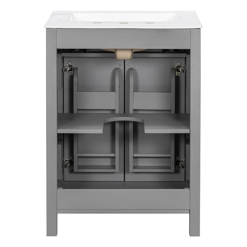 24"Bathroom Vanity Combo with Ceramic sink