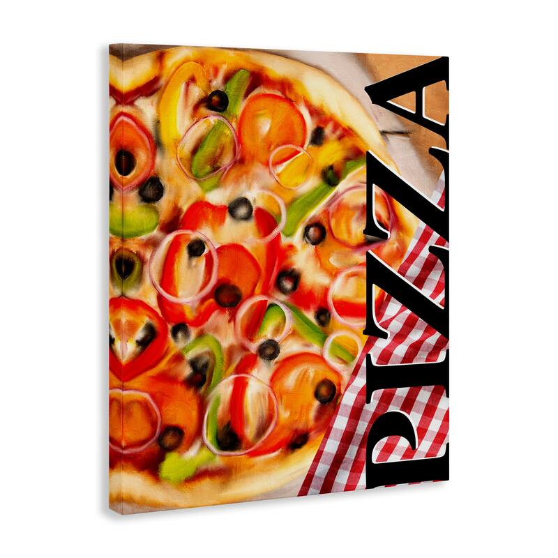 Stupell Gourmet Traditional Pizza Canvas Wall Art Design By Kim Allen