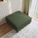 preview thumbnail 42 of 51, Modern Square Corduroy Upholstered Ottoman With Wood Leg 19.3" H - Green