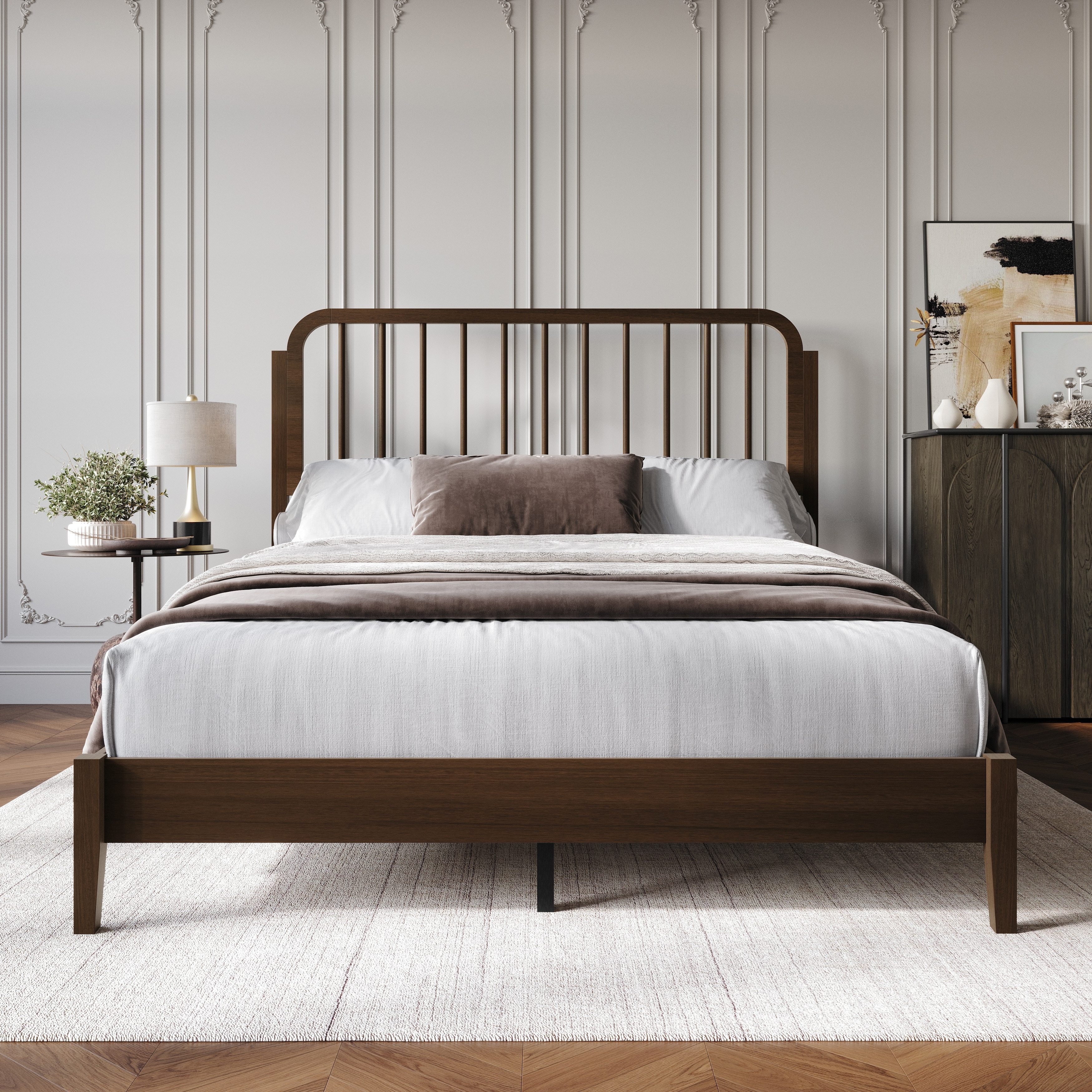 CraftPorch Contemporary Wooden Bed