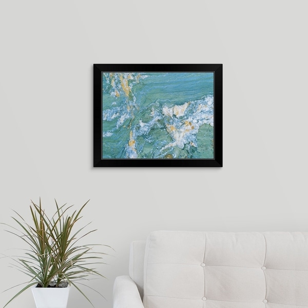 "Photography of marble, Stone material, Close Up" Black Framed Print