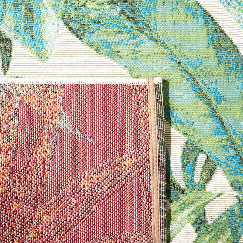 SAFAVIEH Barbados Floricica Tropical Indoor/Outdoor Waterproof Rug