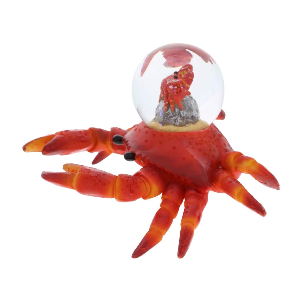 CoTa Global Crab Snow Globe - Figurine with Sparkling Glitter - 5.5Lx4.5Wx2.6H inches