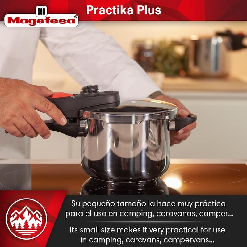 Magefesa Practika Plus 8-Quart Stainless Steel Pressure Cooker