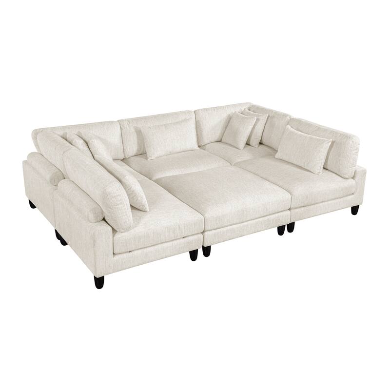 Jonas 6-Piece Modular Sectional Sofa with Ottoman