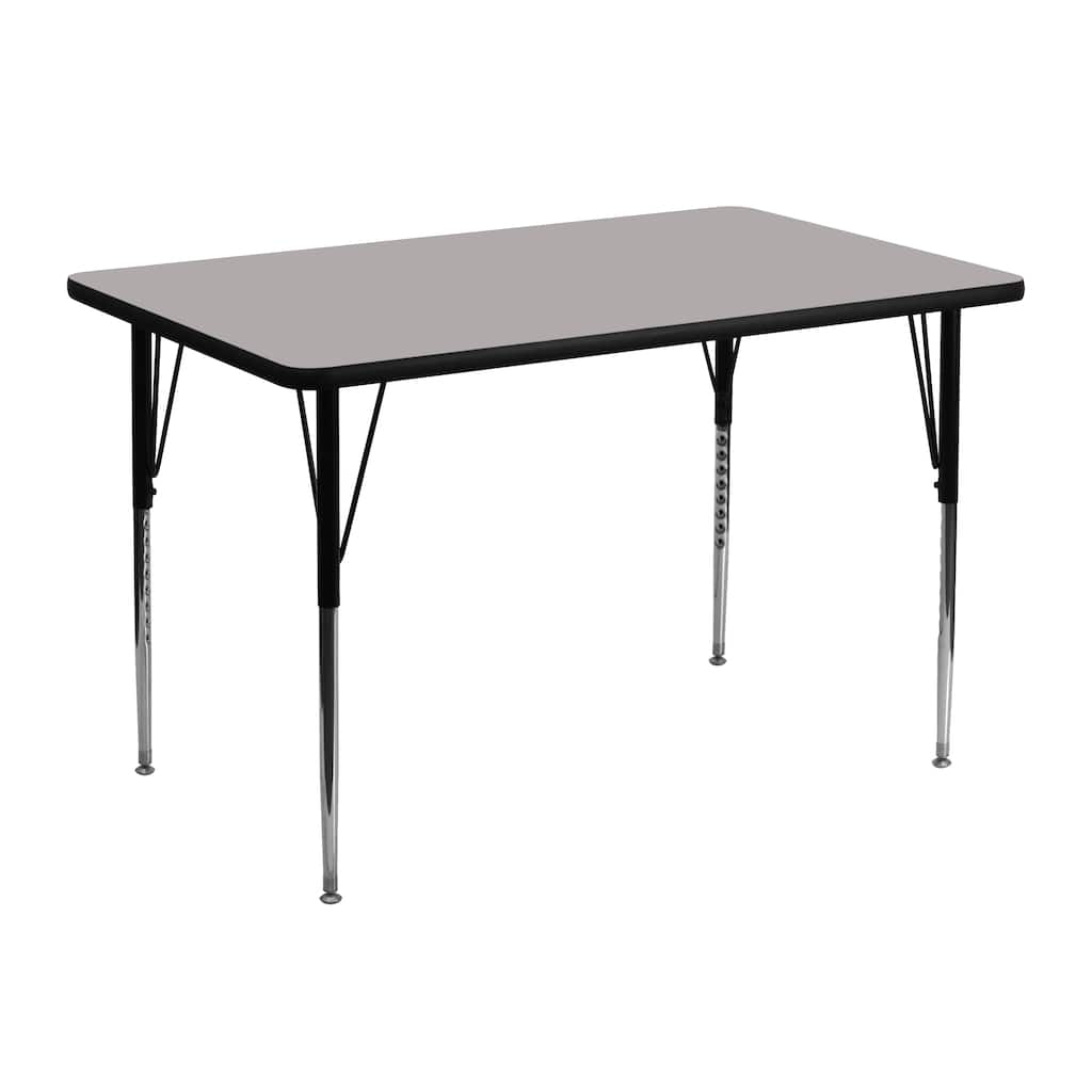 30"W x 48"L Rectangular HP Laminate Activity Table - Height Adjustable Legs