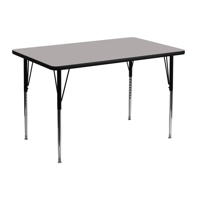 30"W x 48"L Rectangular HP Laminate Activity Table - Height Adjustable Legs