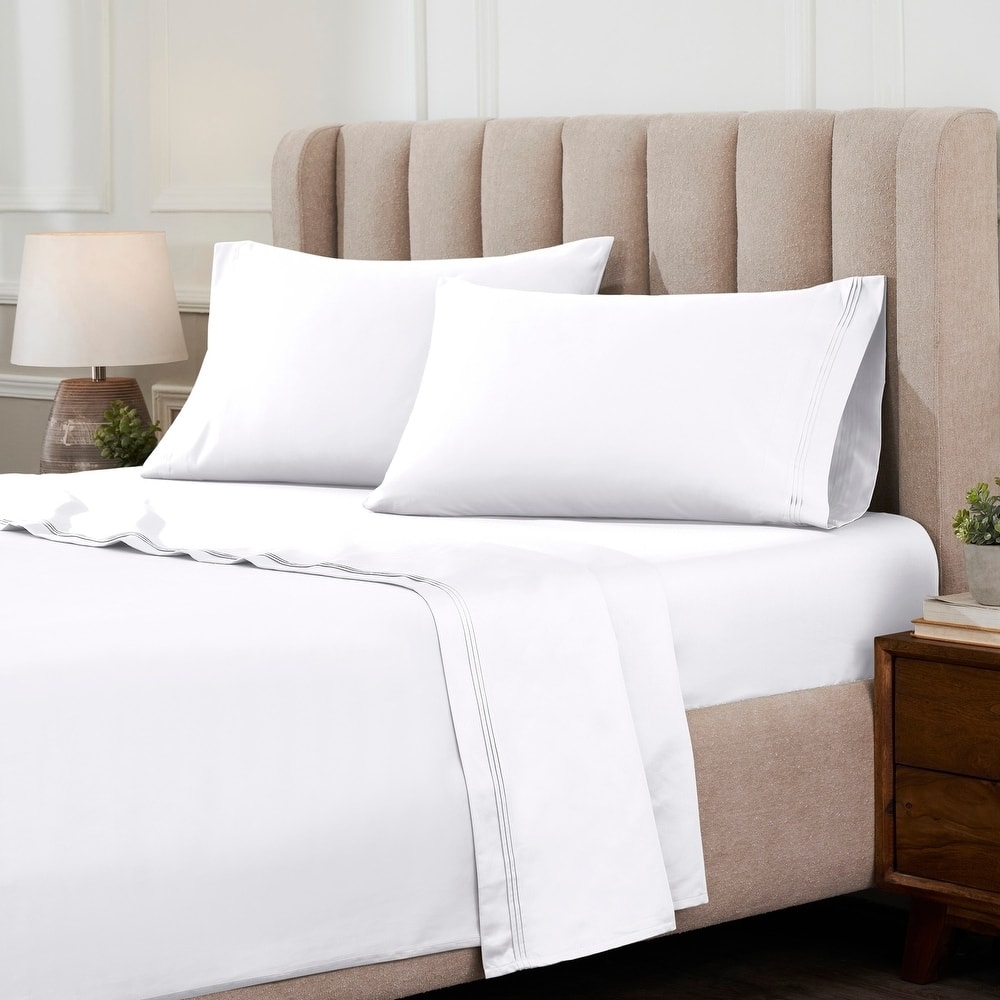 Superior Egyptian Cotton 1000 Thread Count Deep Pocket Solid Sheet Set