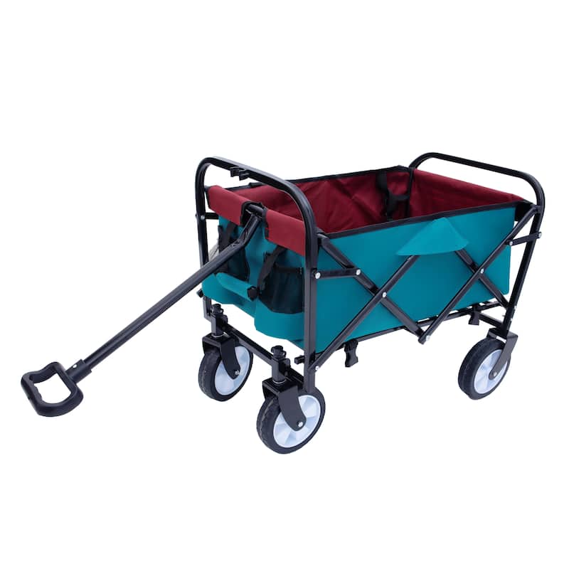 Collapsible Foldable Wagon Cart Beach - Blue
