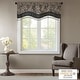 preview thumbnail 7 of 35, Madison Park Aubrey Jacquard Window Rod Pocket Valance with Beads - 50 x 18"