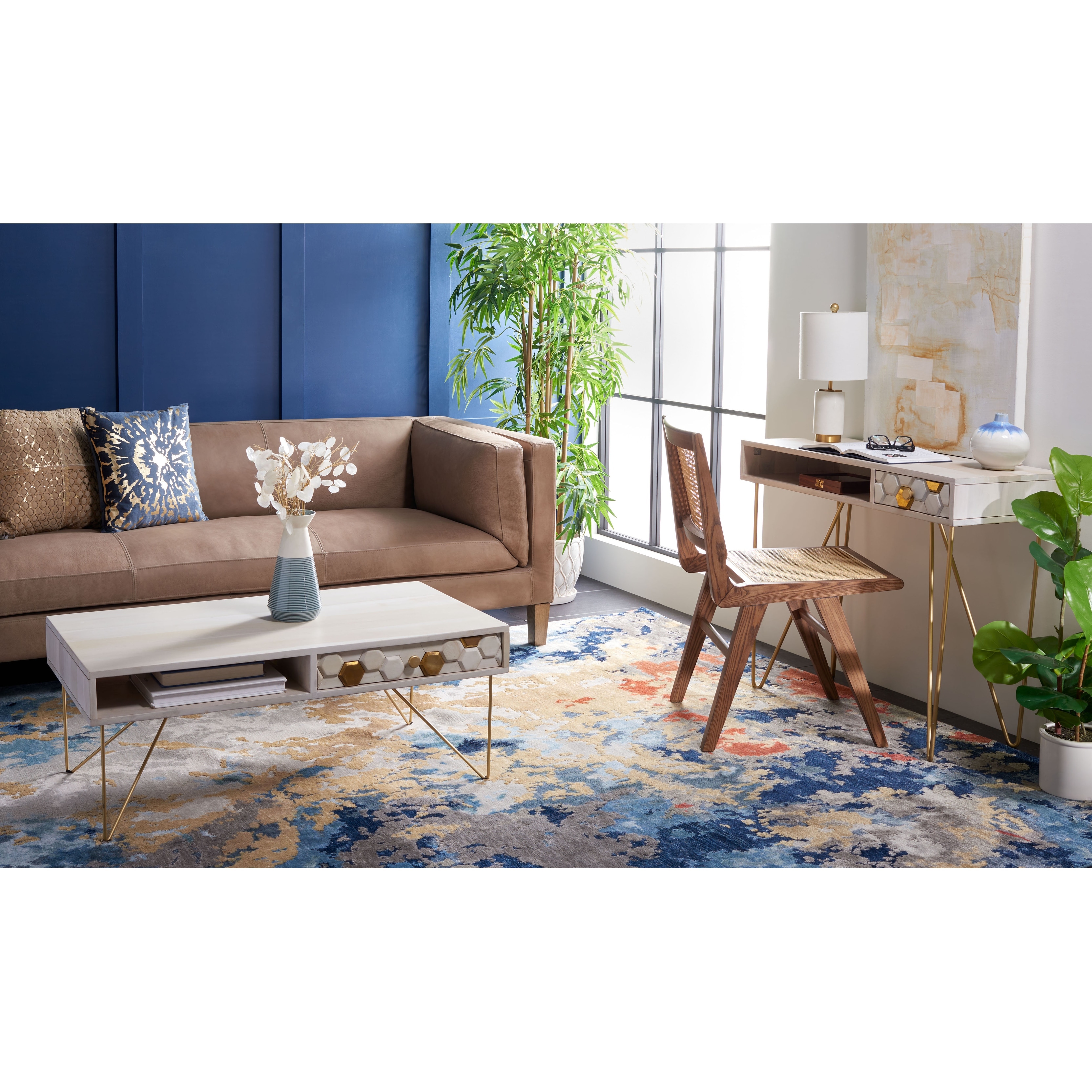 SAFAVIEH Sebahate 1-Drawer 1-Shelf Living Room Coffee Table - 40" W x 21.3" L x 15.7" H - 40Wx21Dx16H