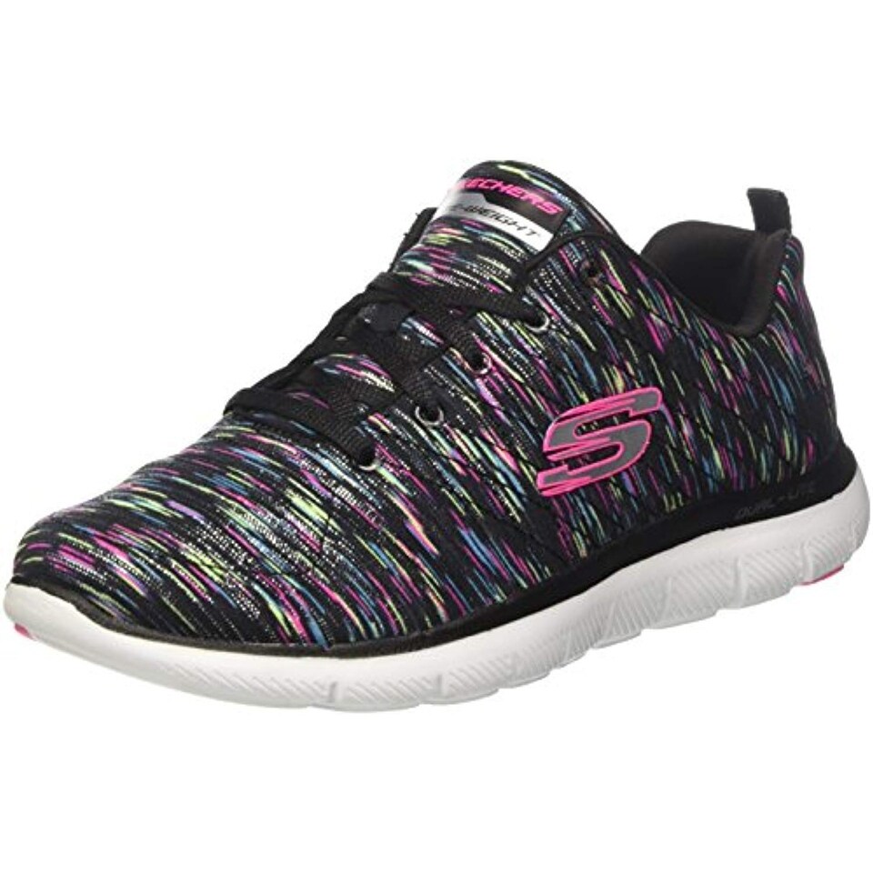 skechers women's sports mesh lace up trainers