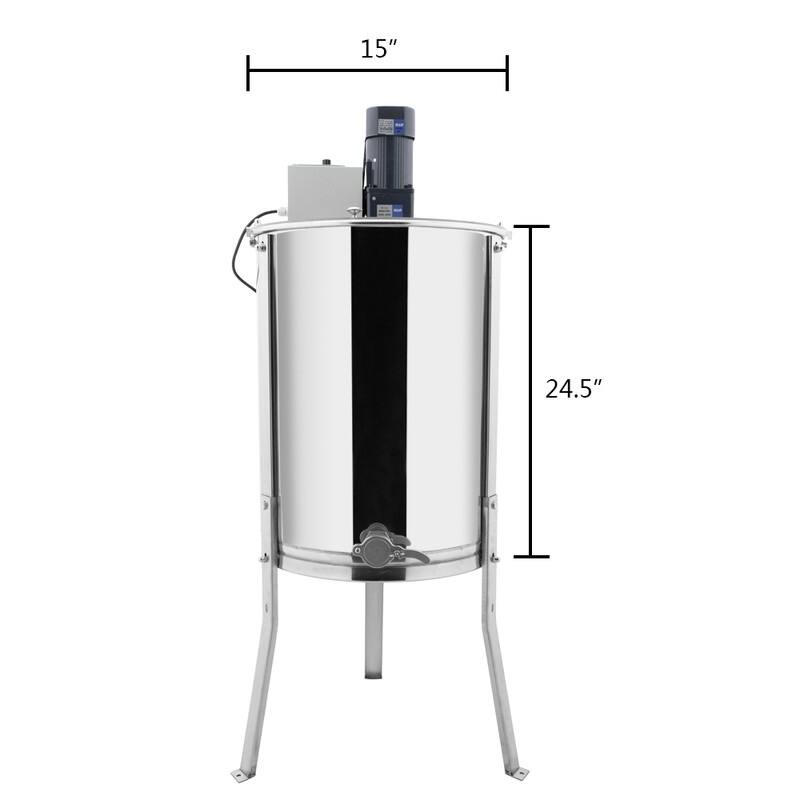 Electric 4 Frames Stainless Steel Honey Extractor - 4 Frames