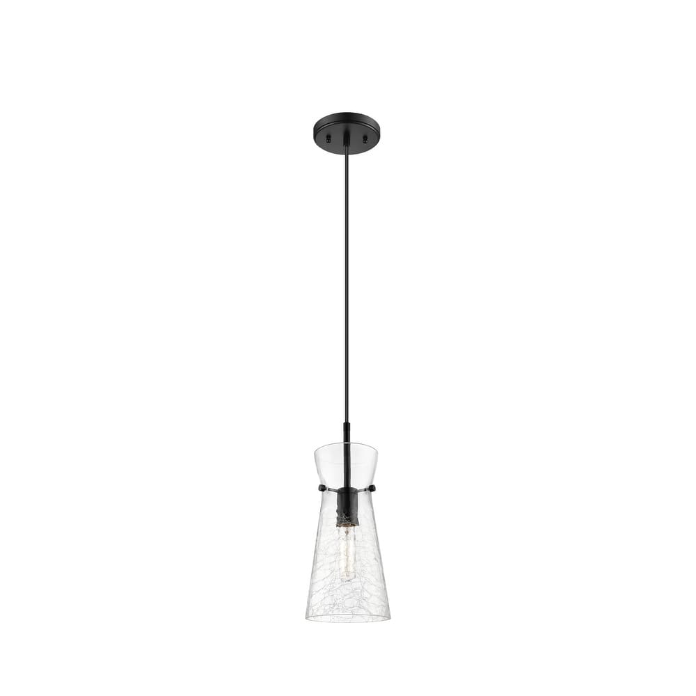 Innovations Lighting Nicole - 1 Light 8" Cord Hung Pendant - Brushed Brass Finish - Clear Shade