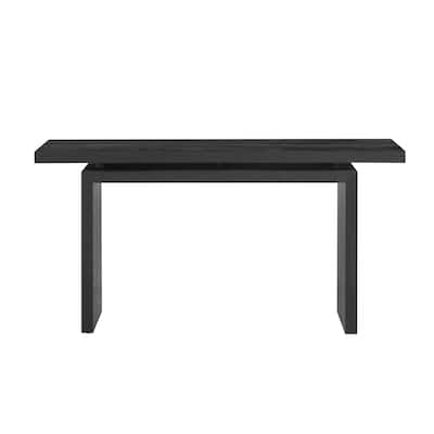 59.1 Inch Long Wooden Entryway Console Table, Ash Veneer Rectangular Sofa Table for Entryway, Hallway, Living Room, Foyer