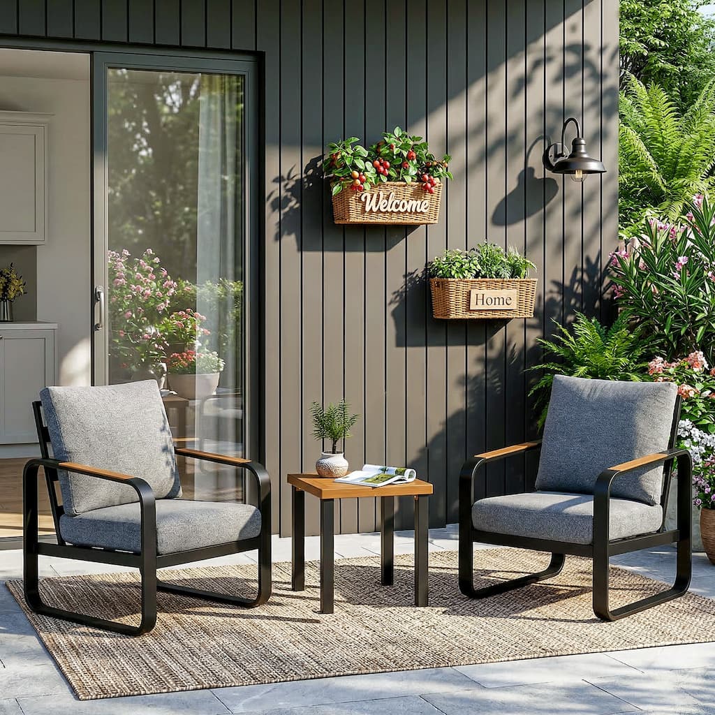 3-Piece Outdoor Patio Conversation Set