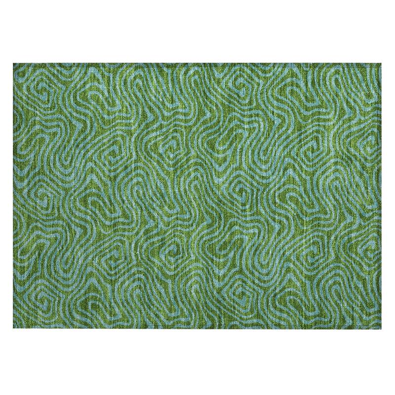 Machine Washable Indoor/ Outdoor Modern Trance Chantille Rug