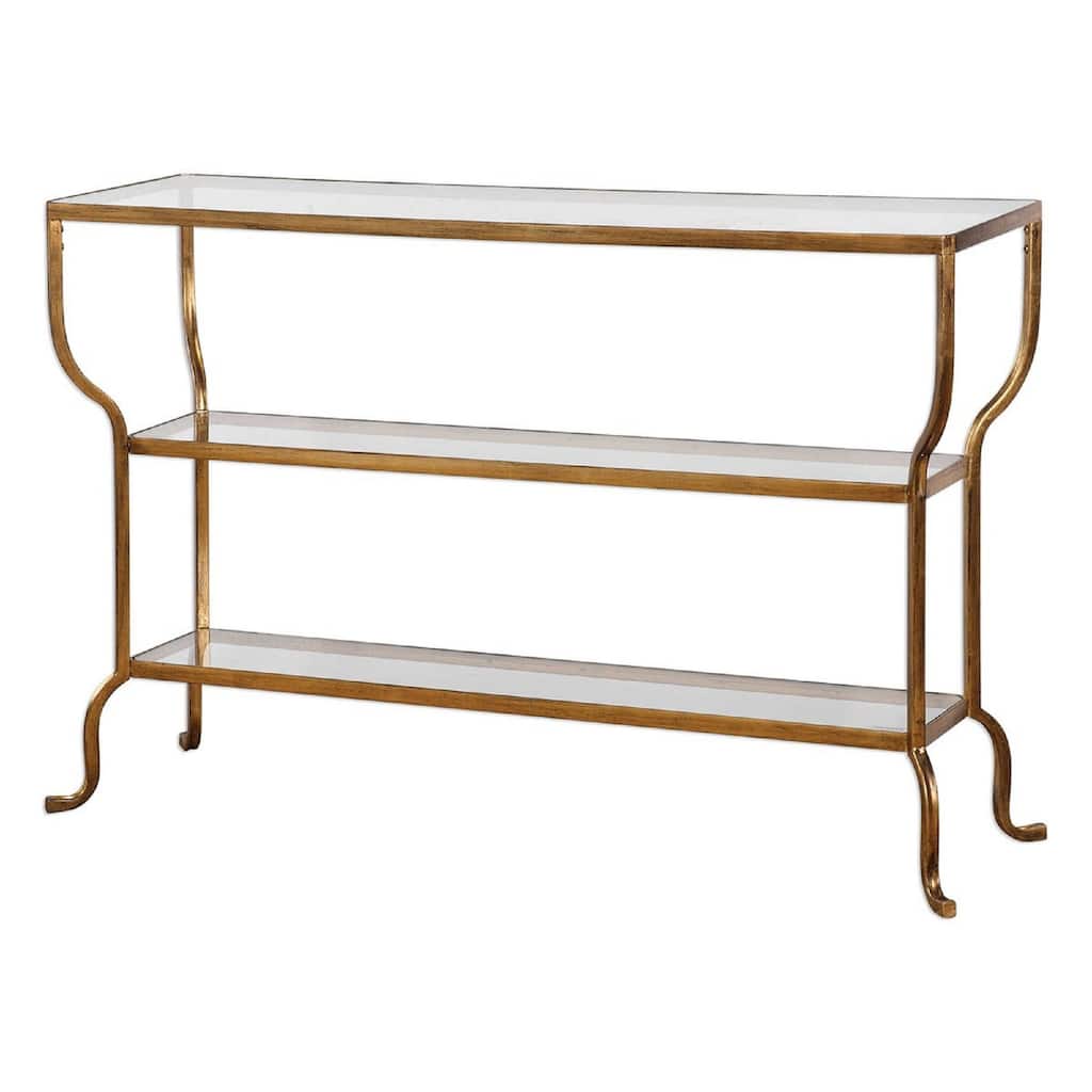 54" Deline gold console table