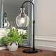 Blackened Bronze with Clear Glass Shade