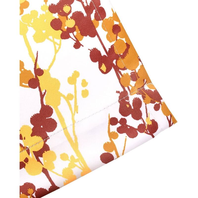 DriftAway Leah Abstract Floral Blossom Ink Painting Thermal Insulated Window Curtain Valance