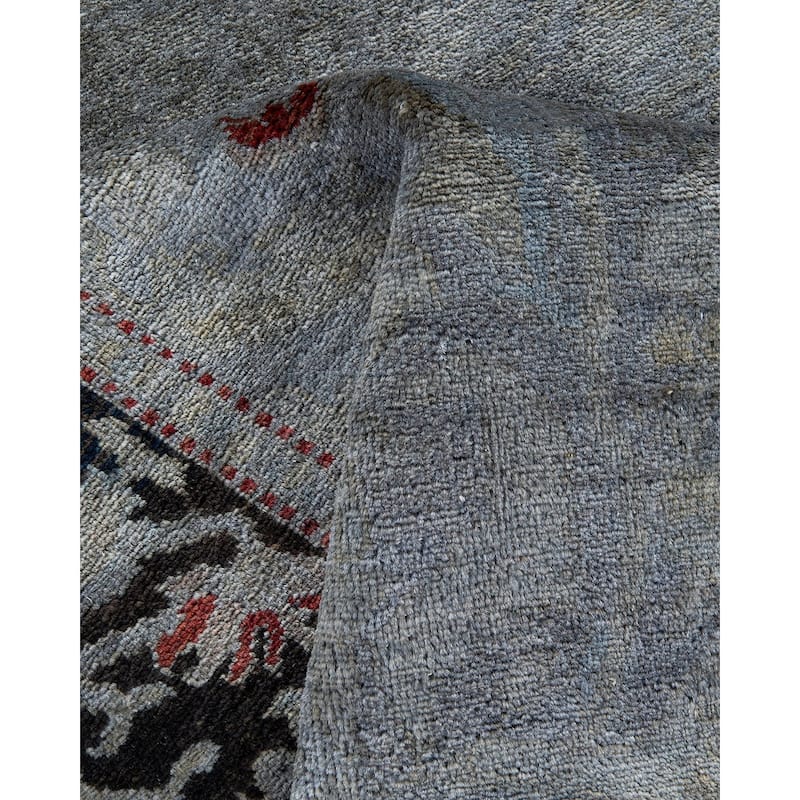 Vibrance, One-of-a-Kind Hand-Knotted Area Rug - Gray, 4' 1" x 5' 10" - 4' 1" x 5' 10"