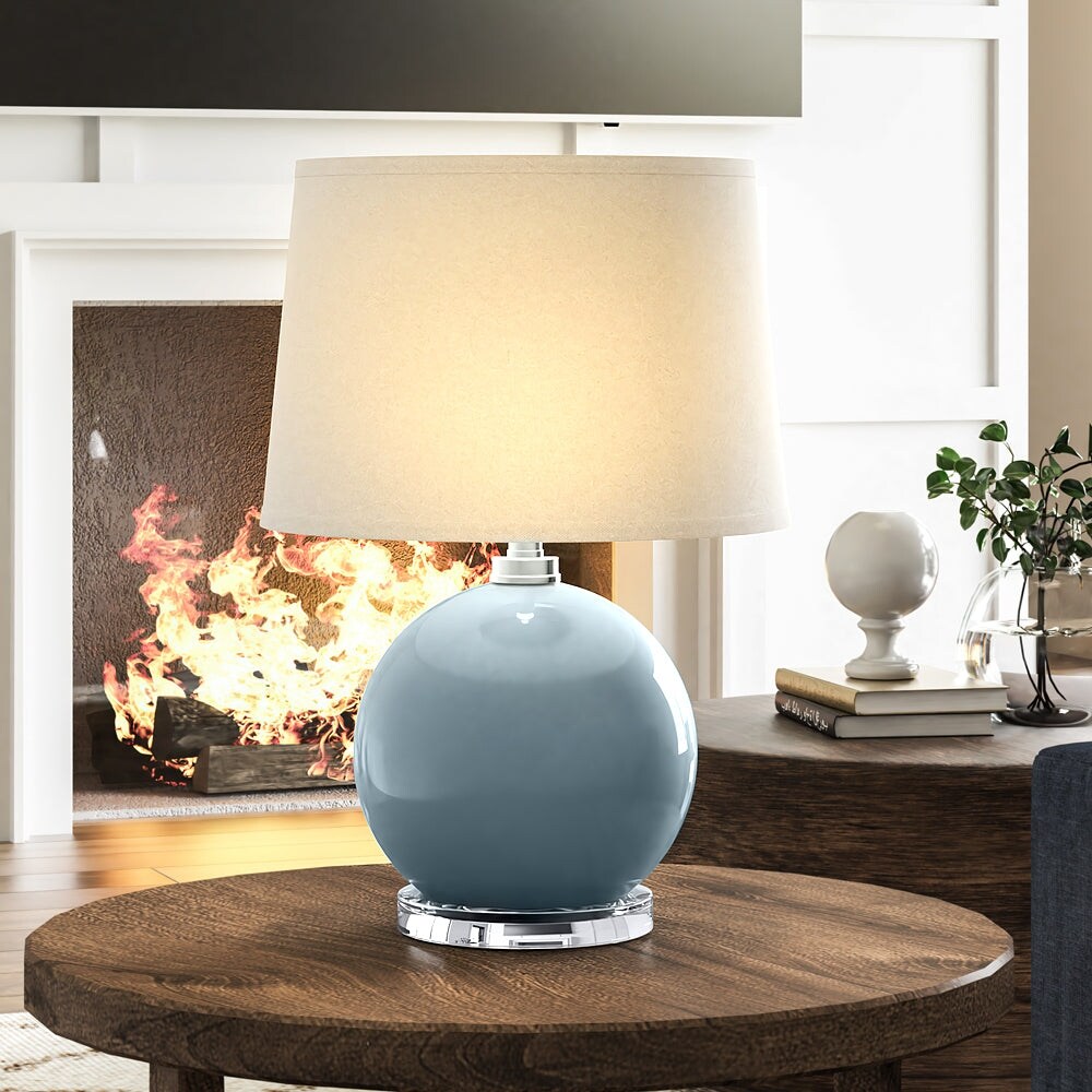 Luxury Coastal Table Lamp, 15''W x 15''D x 22''H, with Mid-Century