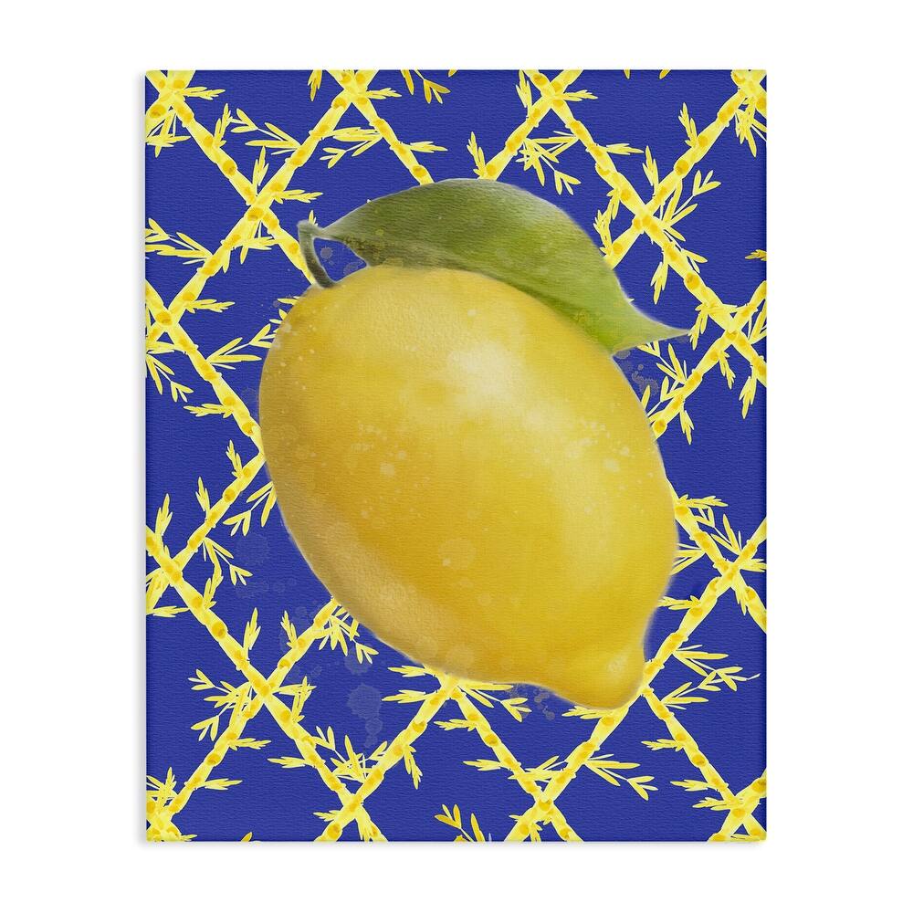 Stupell Bold Lemon over Blue Canvas Wall Art Design By Matthew Piotrowicz