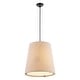 preview thumbnail 8 of 13, Oria 18" 1-Light Farmhouse Bohemian Iron LED Pendant, Oil Rubbed Bronze/Beige by JONATHAN Y