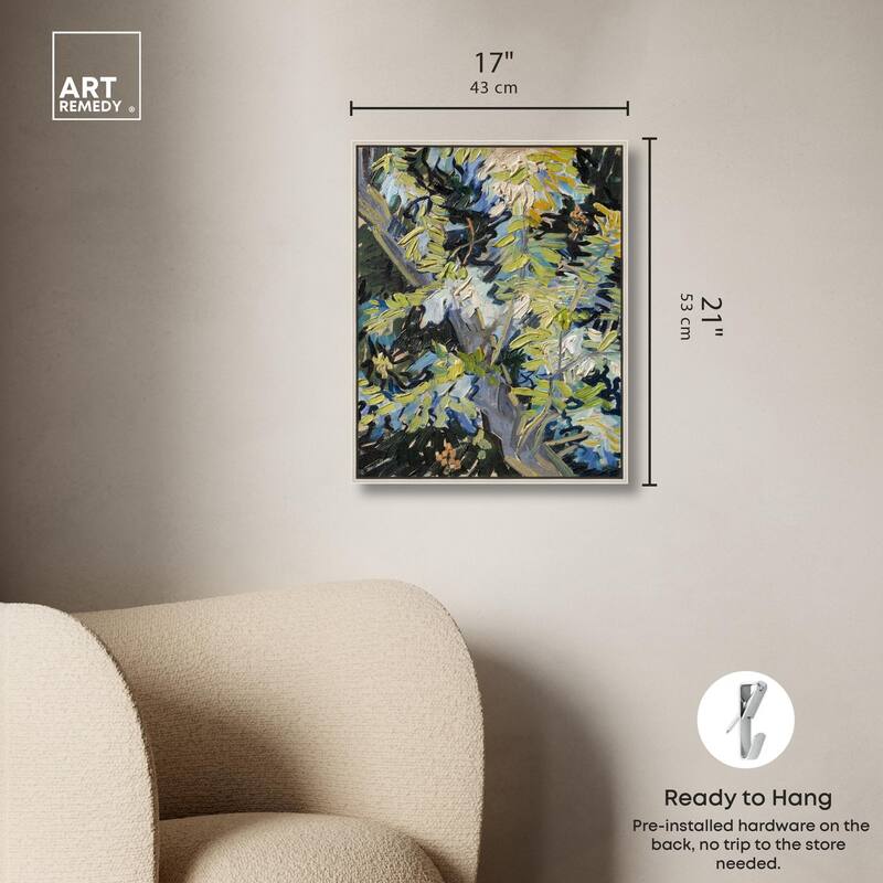 Blossoming Acacia Branches 1890 Canvas by Art Remedy