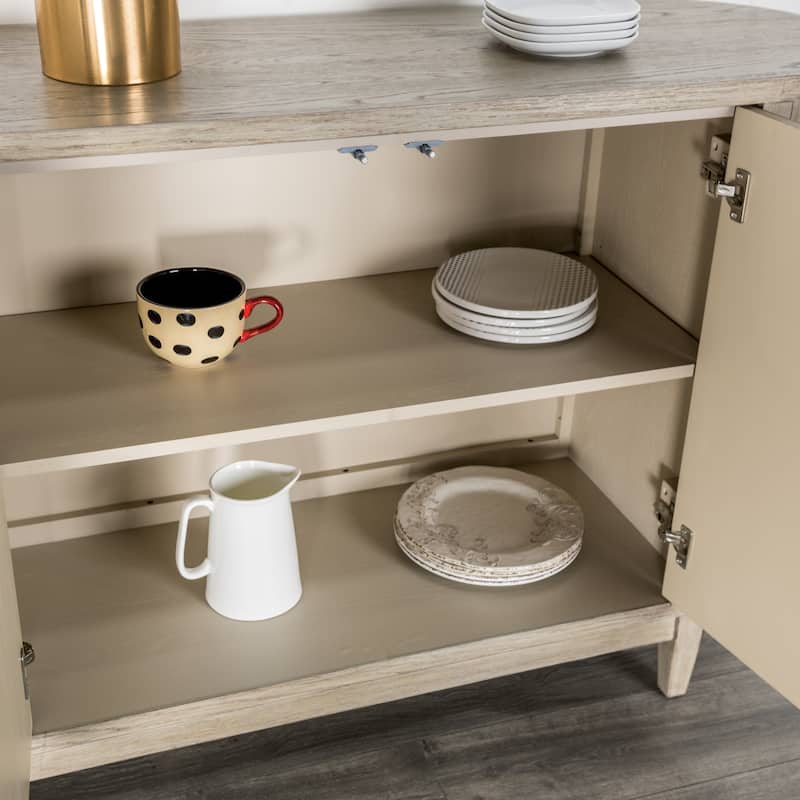 Furniture of America Piez Modern Art Deco 4-Shelf 3-Door Wood Dining Server