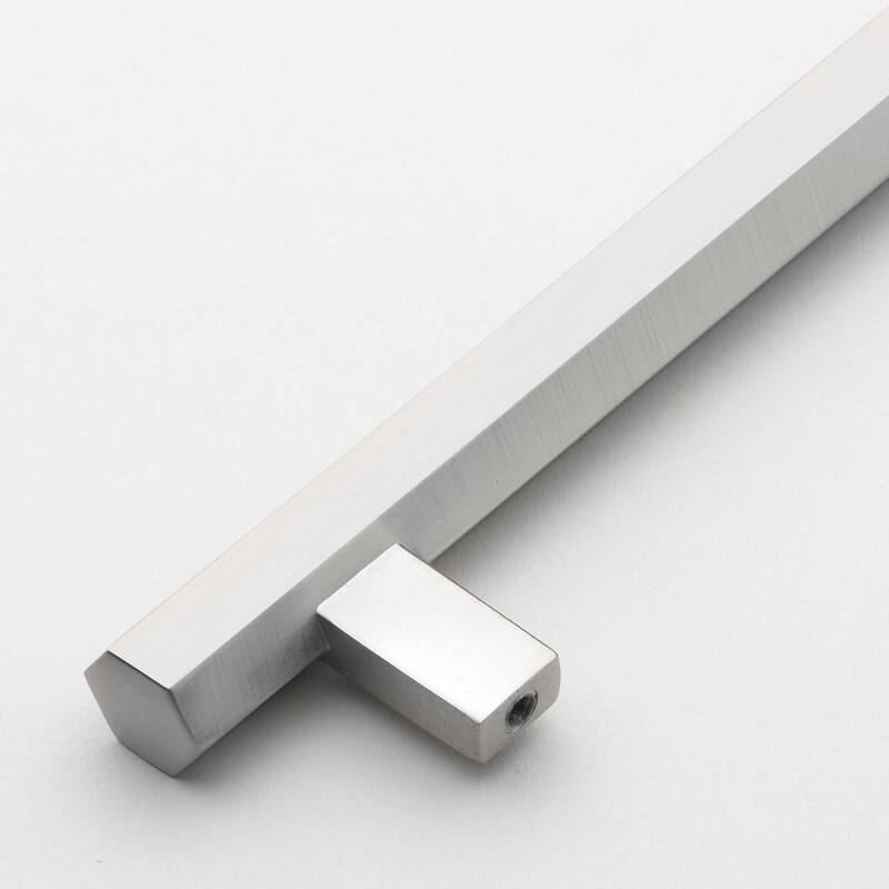 GlideRite 5-inch Center Satin Nickel Solid Hexagon Bar Pulls (5-Pack) - Satin Nickel