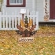 preview thumbnail 4 of 53, Glitzhome Thanksgiving Wooden Turkey Table Decor Wall Hanging Signs