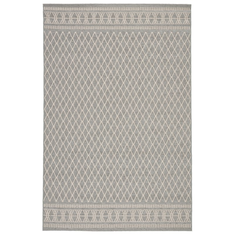 Catriona Indoor/ Outdoor Trellis Area Rug - 7'6"X9'6" - Light Gray/Cream